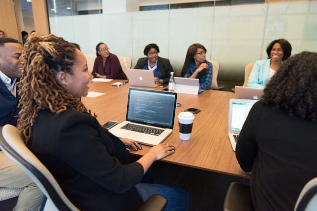 Professional team meeting